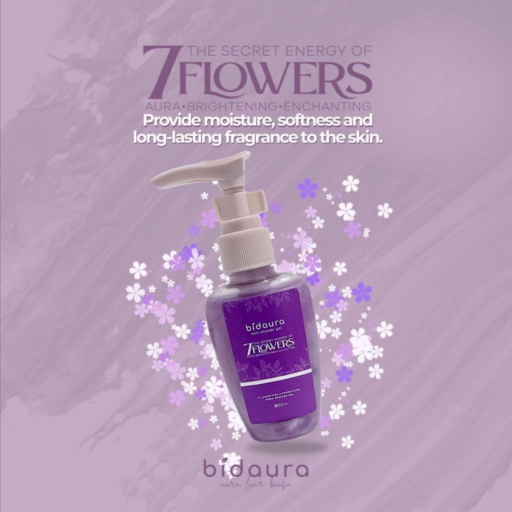 Bidaura 50ml Body Shower Travel Size Aura Claming Hydrating