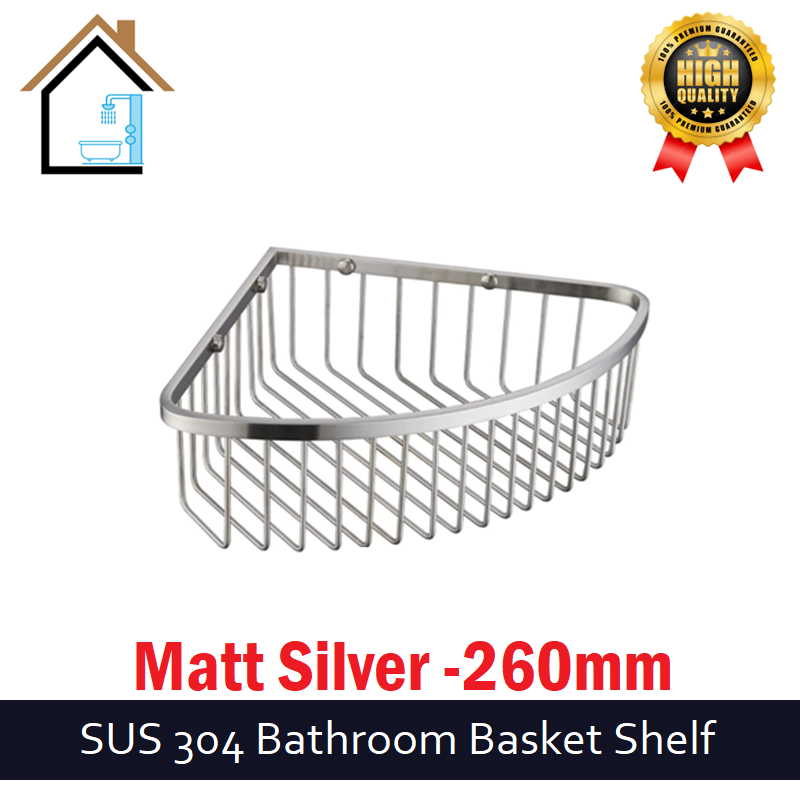 SUS 304 Stainless Steel Satin Brushed Matt Shampoo Rack Multipurpose