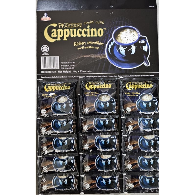Italian Cappucino papan ( 1 papan x 15 sachets x 40g) | Shopee Malaysia