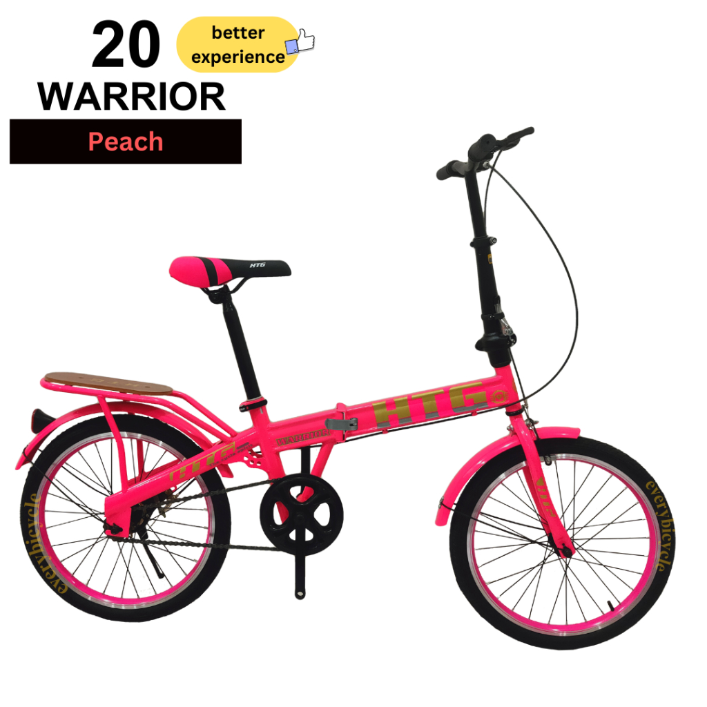 Economy Folding Bike HTG Single Speed Basikal Lipat 14 dan 20 inch WARRIOR Soft Seat Foldable Shopee Malaysia