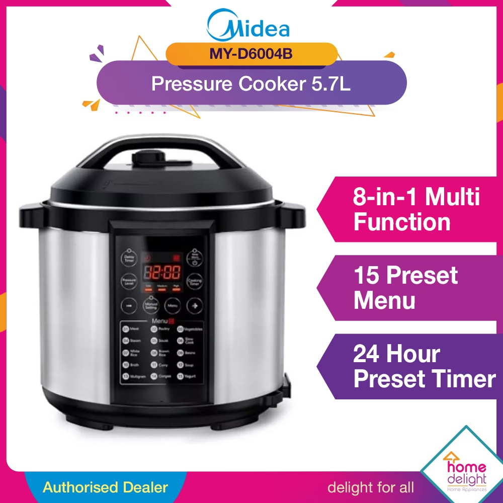 Midea Pressure Cooker 8in1 Function 5.7L [ MYD6004B / MYD6004B