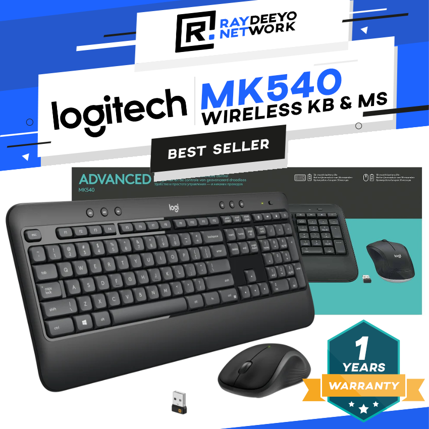 Logitech MK540 Advance Wireless Keyboard & Mouse Combo [Quiet Keys ...