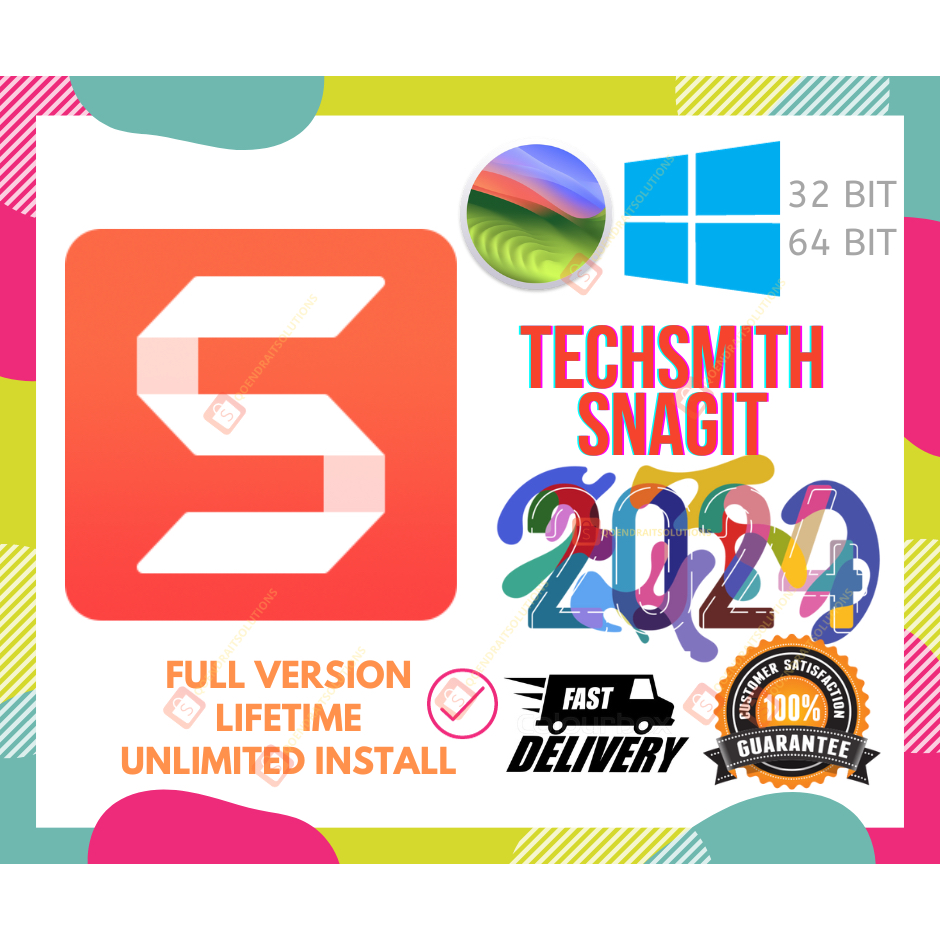 TechSmith Snagit 2024 🔥 𝑺𝑶𝑵𝑶𝑴𝑨 Supported Intel/M1/M2 Lifetime Full Version Shopee Malaysia