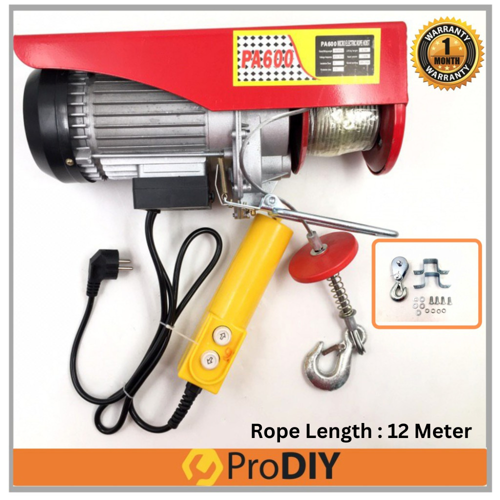 PA600/300 Wire Rope Mini Electric Hoist (1150w) | Shopee Malaysia