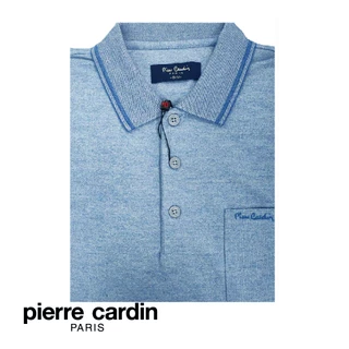 PIERRE CARDIN MEN CVC SHORT SLEEVE  POLO TEE WITH POCKET (MODERN FIT) - LIGHT BLUE (W3614B-11456)
