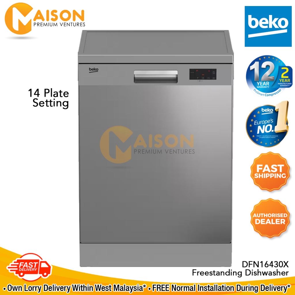 Beko Dishwasher DFN16430X (Made in Europe) Shopee Malaysia