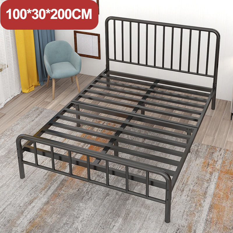 Amy Metal Bed Frame Queen Duty Heavy Iron Bed Student Bed Frame Nordic ...