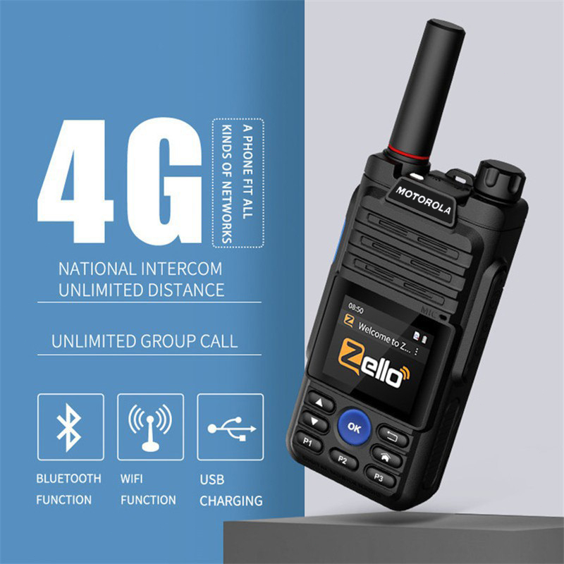 MOTOROLA walkie talkie T56 4G SIM rangkaian Radio jarak jauh GPS WIFI