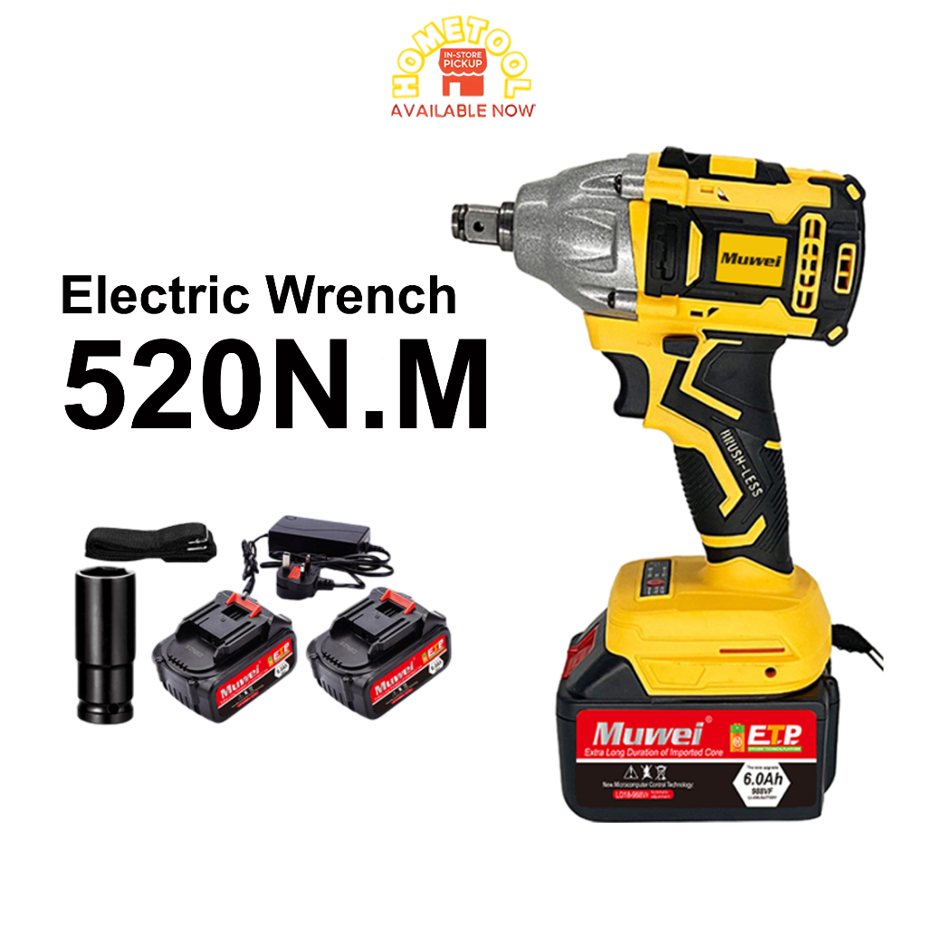 HOMETOOL 1/2 1/4 Inch Electric Impact Wrench Cordless Brushless Wrench