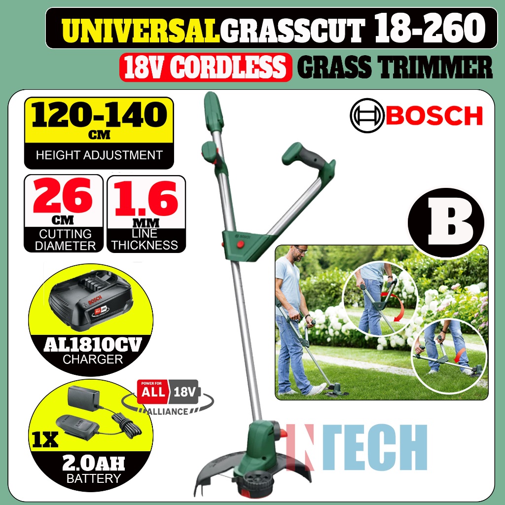 Bosch UniversalGrassCut 18-260 Accu Trimmer 18V Li-Ion 26cm - Foto 12