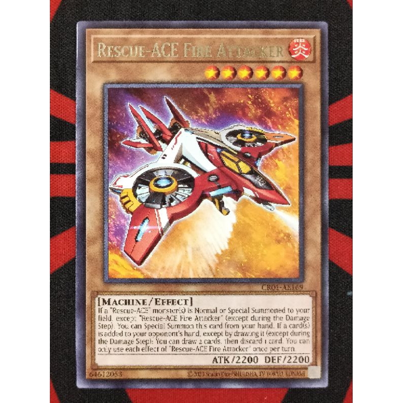 YUGIOH KONAMI CR01-AE169 Rescue-ACE Fire Attacker (Rare) | Shopee Malaysia