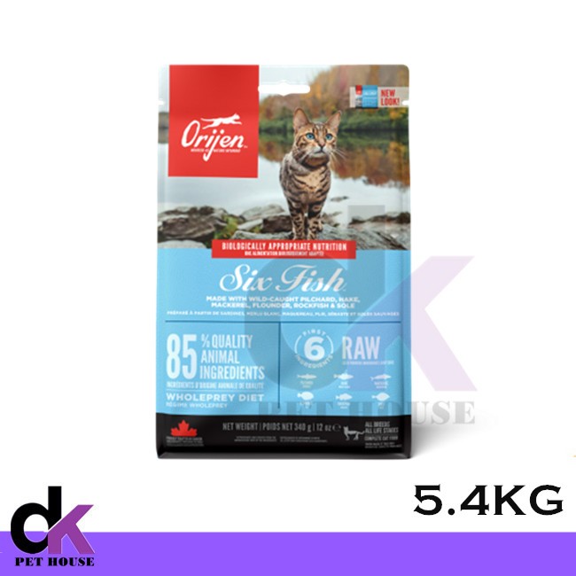 Orijen Six Fish Cat 6 Fish Grain Free Cat Food 5.4KG Shopee Malaysia