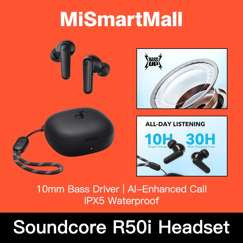Soundcore Anker R50i True Wireless in-Ear Earbuds, 30H+ Playtime, Clear ...