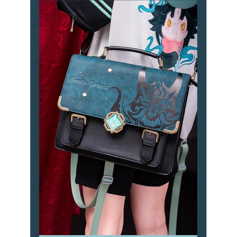 Genshin impact bag xiao bag zhongli jk uniform 双肩包 jk 魈 钟离 初兽 | Shopee ...