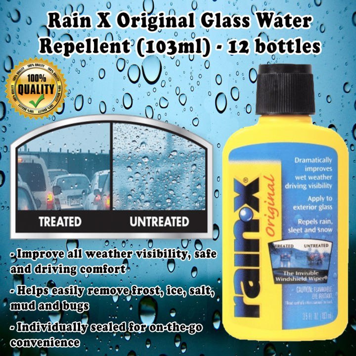 RainX 103mL / 207mL Water Repellent Rain X Rainx Window Glass Repellent Original Treatment