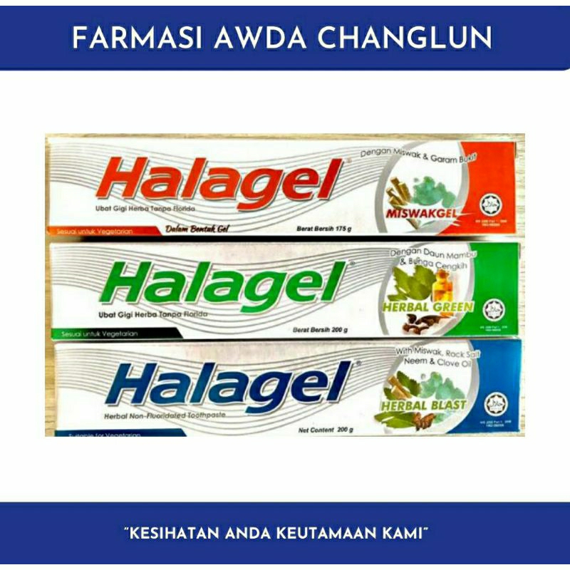 Halagel Non-Fluoridated Toothpaste, Herbal Blast (100gm/200gm) | Shopee ...