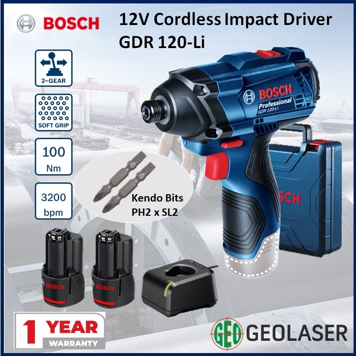 Bosch 12V GDR 120LI 2Speed Cordless Impact Driver With 12 months Warranty Shopee Malaysia