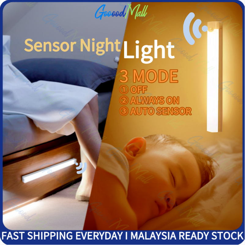 Sensor Night Light Led USB Rechargeable Motion Sensor Night USB Light ...