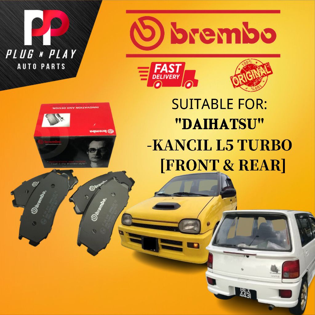 BREMBO DAIHATSHU KANCIL L5 TURBO FRONT ( DEPAN ) & REAR ( BELAKANG