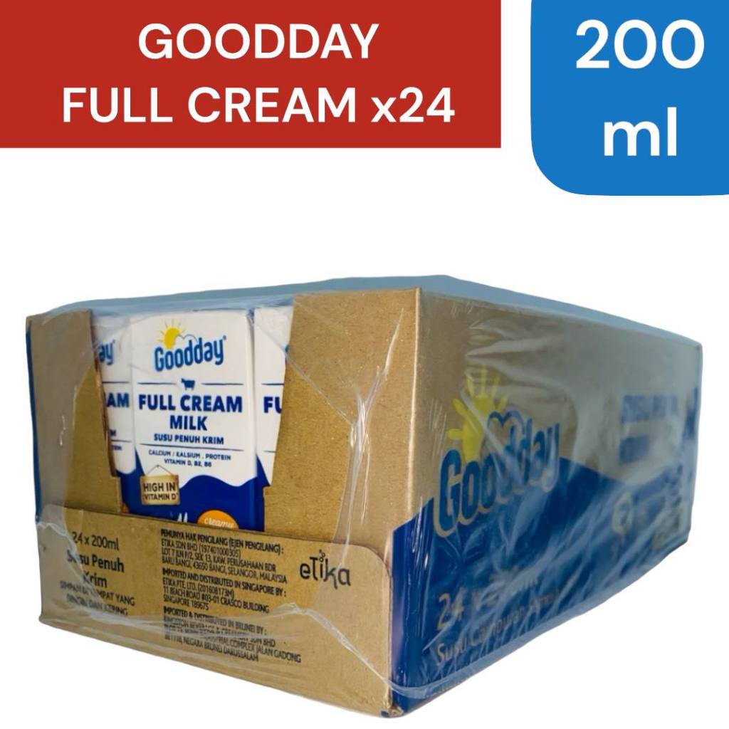 Goodday UHT full cream milk 200mlx24 /Goodday UHT susu penuh krim