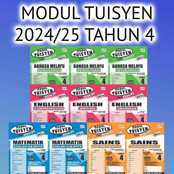 2024/25 BUKU KERJA /LATIHAN MODUL TUISYEN TAHUN 4 | Shopee Malaysia