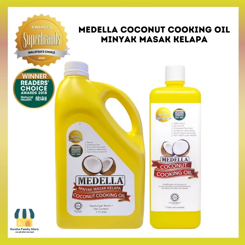 MEDELLA Coconut Cooking Oil 1.9L Minyak Masak Kelapa Sihat dan Tanpa