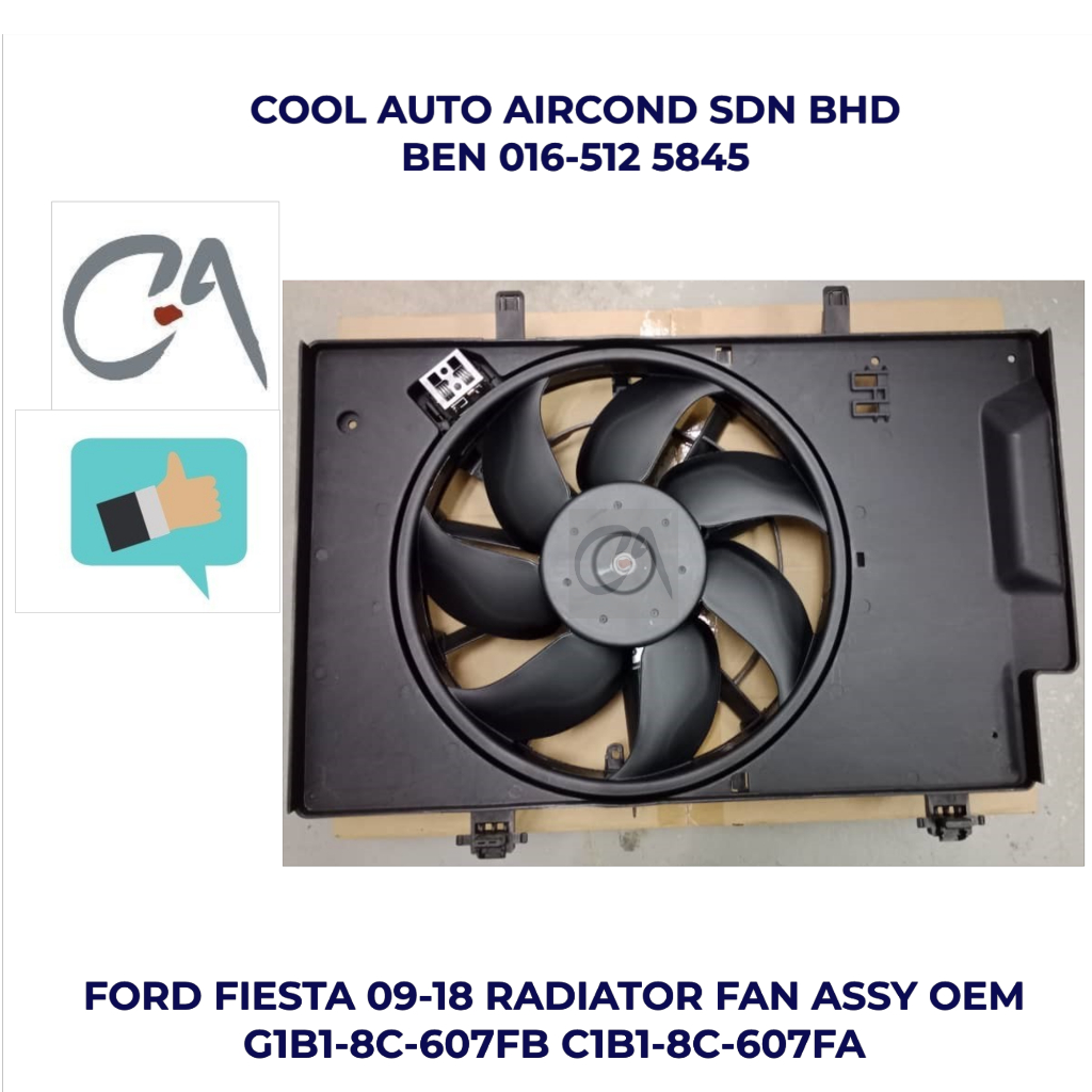 🔥READY STOCK🔥FORD FIESTA 2009-2012 RADIATOR FAN ASSY OEM G1B1-8C-607FB ...