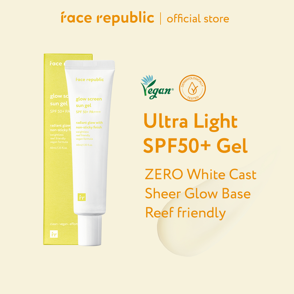Face Republic Glow Screen Sun Gel SPF50+ PA++++ (40ml) Shopee Malaysia