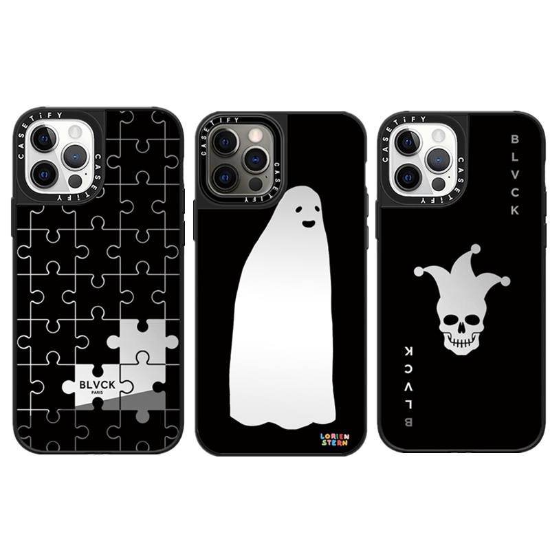 BLVCK CASETiFY Ghost Skeleton Puzzle Hard Case For iPhone 15 14 Plus 11