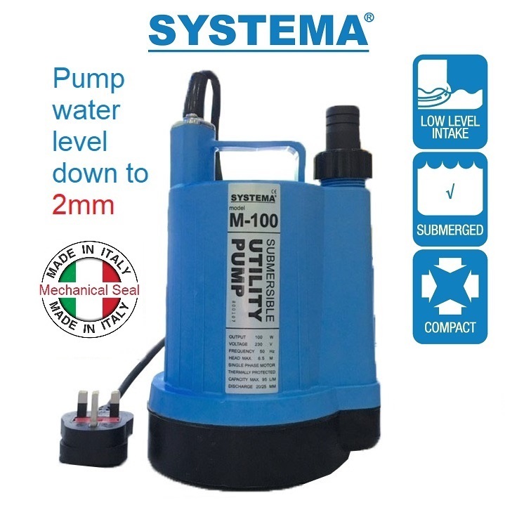 SYSTEMA Submersible Water Pump (2mm water level) 100W | Shopee Malaysia