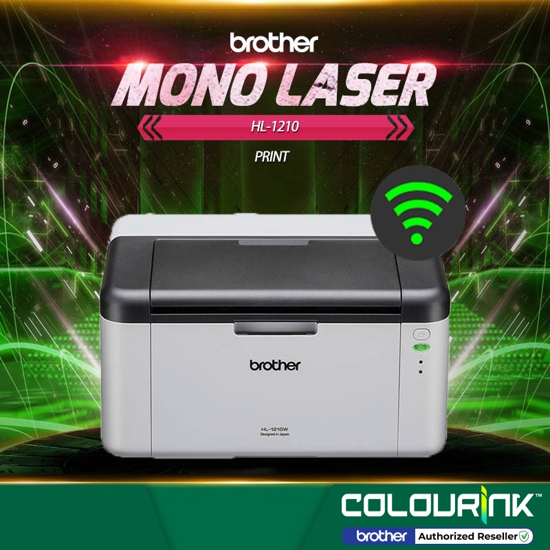 Brother HL1210W A4 Print Only WiFi B&W Monochrome Laser Printer Mobile