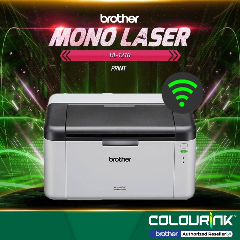 Brother HL-1210W A4 Print Only WiFi B&W Monochrome Laser Printer Mobile ...