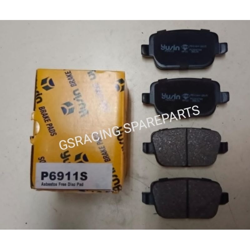 PROTON EXORA BOLD TURBO / PREVE REAR DISC PAD BRAKE PAD (YUSIN) Shopee Malaysia