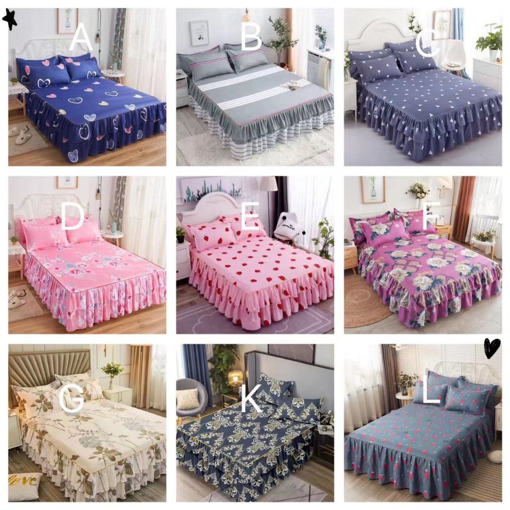 Ready Stock 3-in-1 Set Queen size ROPOL CADAR bed Sheet /cadar queen ...