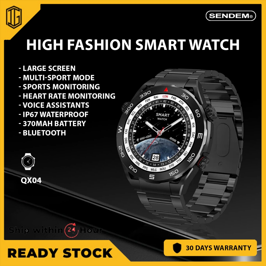 SENDEM QX04 High Fashion Round Smart Watch Large Screen Multi Sport ...