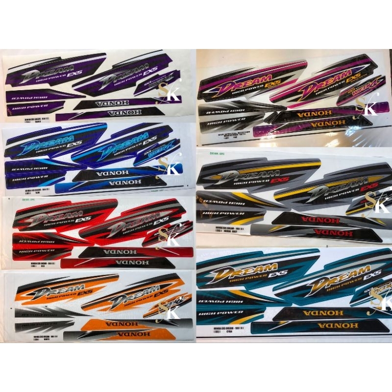 HONDA EX5 DREAM 9 CUSTOM VIETNAM DESIGN 2020 STRIPE BODY STICKER