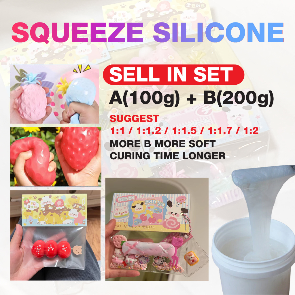 [ 200g/500g ] Silicone Molds Making Kit Liquid Translucent Silicone
