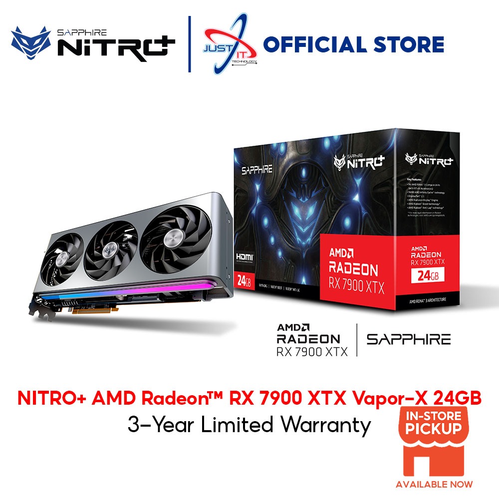 Sapphire Amd Rx 7900 Xtx Nitro Gaming Oc Vapor X 24gb Ddr6 Graphics