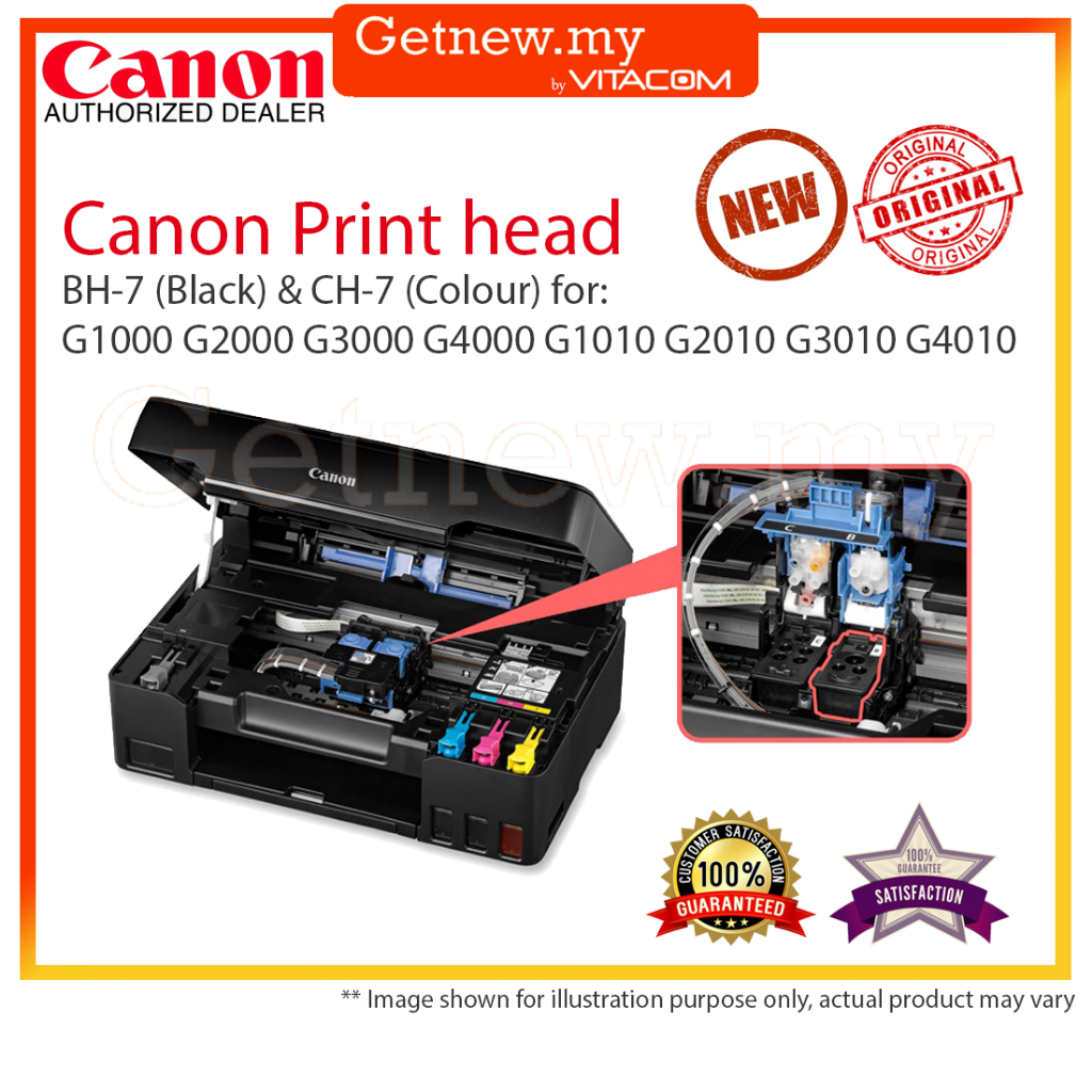 Original Canon G1010 G2010 G3010 G4010 Print Head Printhead Cartridge Ca91 Bh 7 Bh7 Black And