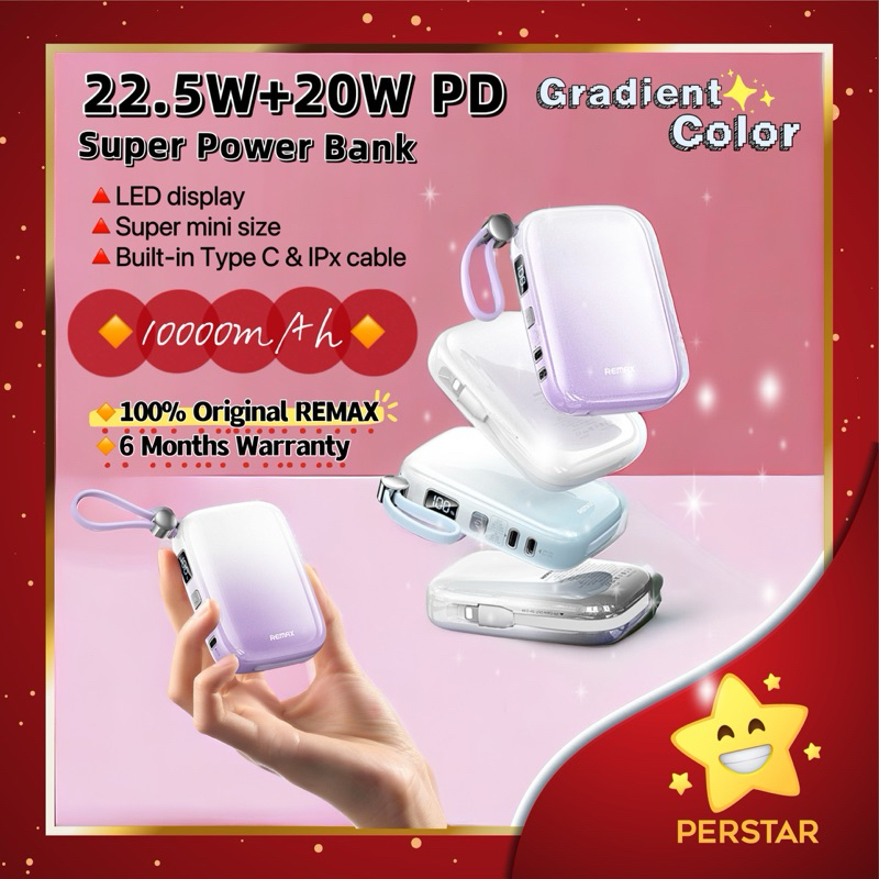 [ ORIGINAL ] REMAX RPP-652 Gradient Color Super Mini Support Super Fast ...