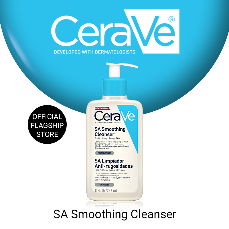 CeraVe SA Smoothing Cleanser 236ml Face Wash with Salicylic Acid for