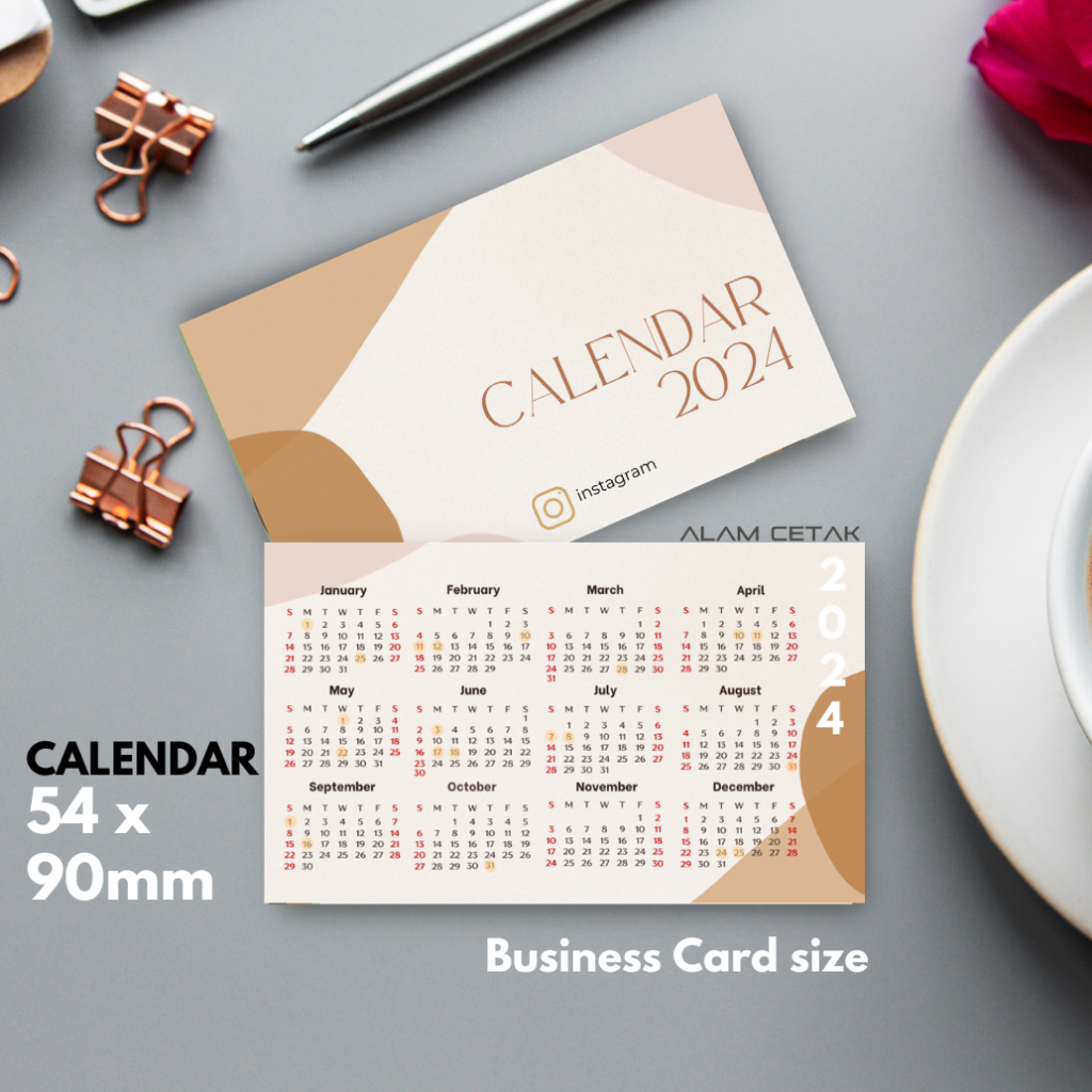 Pocket Size 2024 Calendar 100100pcs sc2 Shopee Malaysia