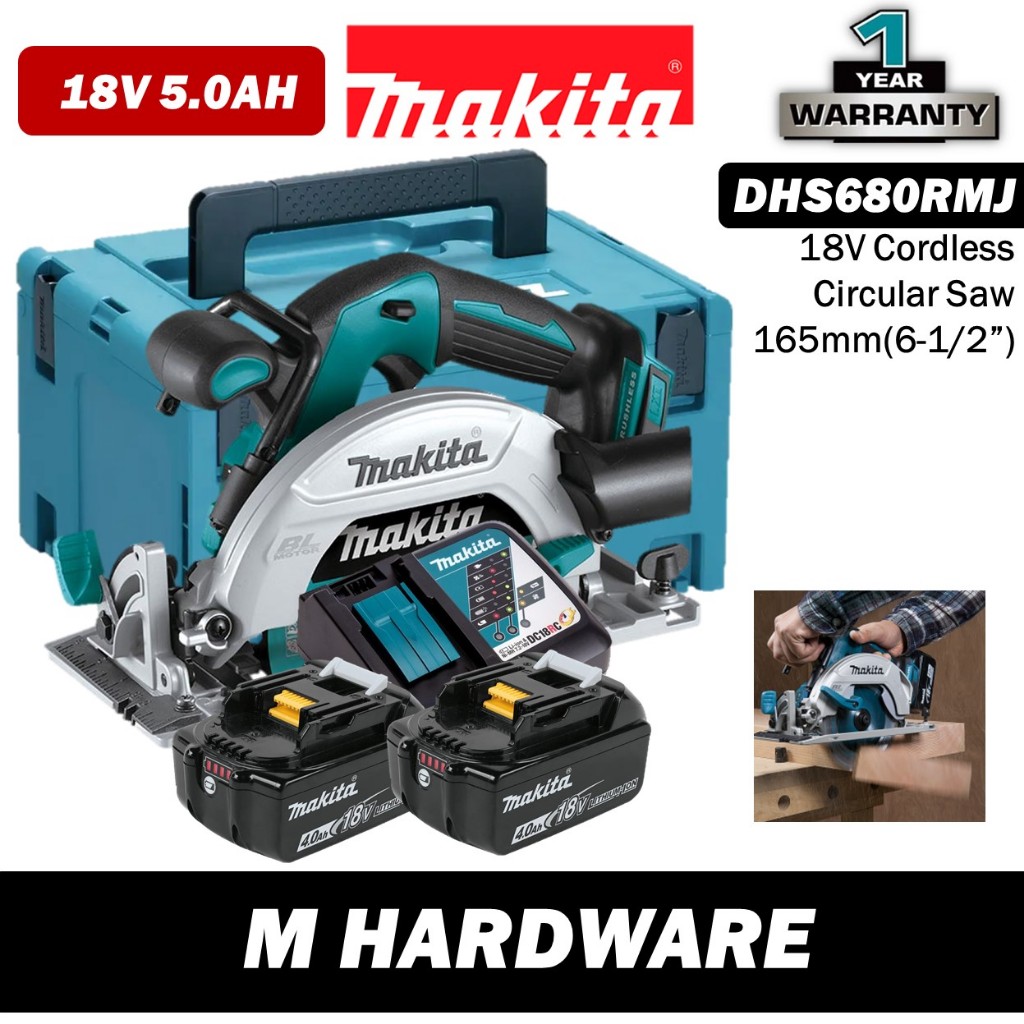 MAKITA DHS680RTJ DHS680RMJ DHS680RFJ DHS680Z 18V Cordless Circular Saw 165mm 6 1 2 DHS680 Shopee Malaysia