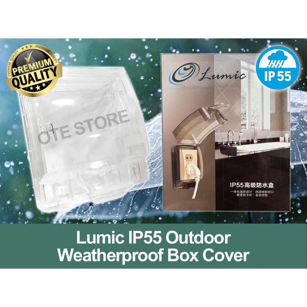 LUMIC IP55 Outdoor Box Cover (Transparent) (COMPLETE WITH LOCK GAP ...