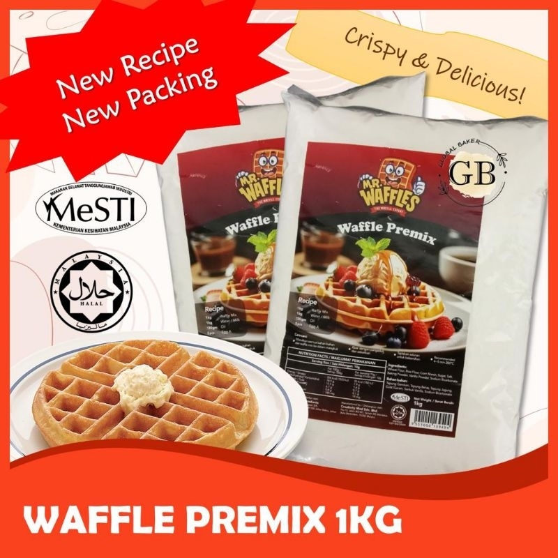 *BARU* Rangup Tepung Waffle 1kg (HALAL) Shopee Malaysia