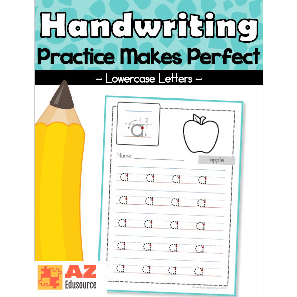 Printable Trace and Write Lowercase A to Z Letters Practice Worksheets ...