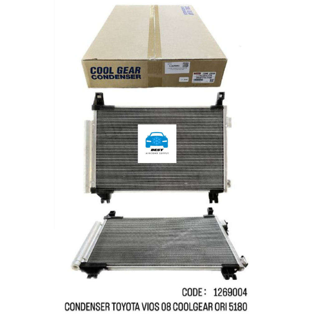 COOLGEAR (5180) TOYOTA VIOS NCP93 2008-2012 YEAR NEW CONDENSER ...