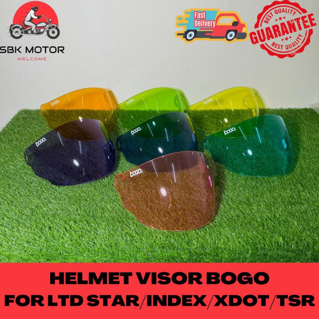 ORIGINAL BOGO HELMET VISOR LTD STAR FOR LTD/XDOT/INDEX/SWAN/MV STAR