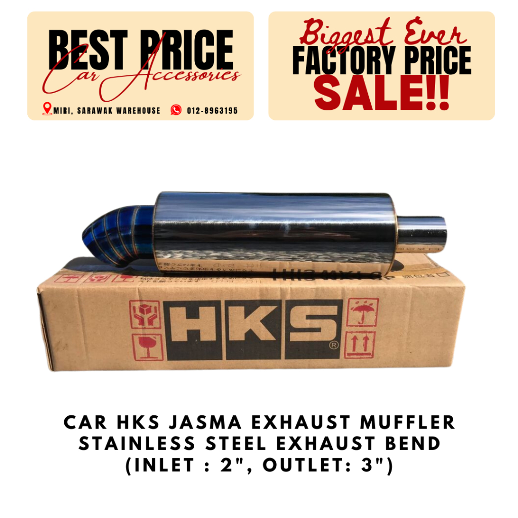 HKS JASMA Car Exhaust Muffler Stainless Steel Exhaust Bend (Inlet 2