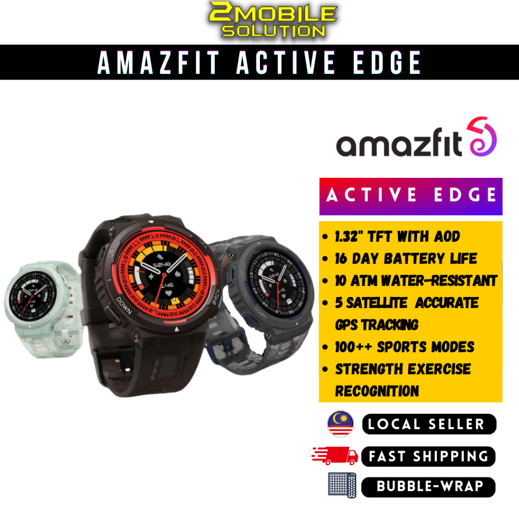 AMAZFIT Active Edge [AI Health Coach for Gym I 5 Satellites GPS I